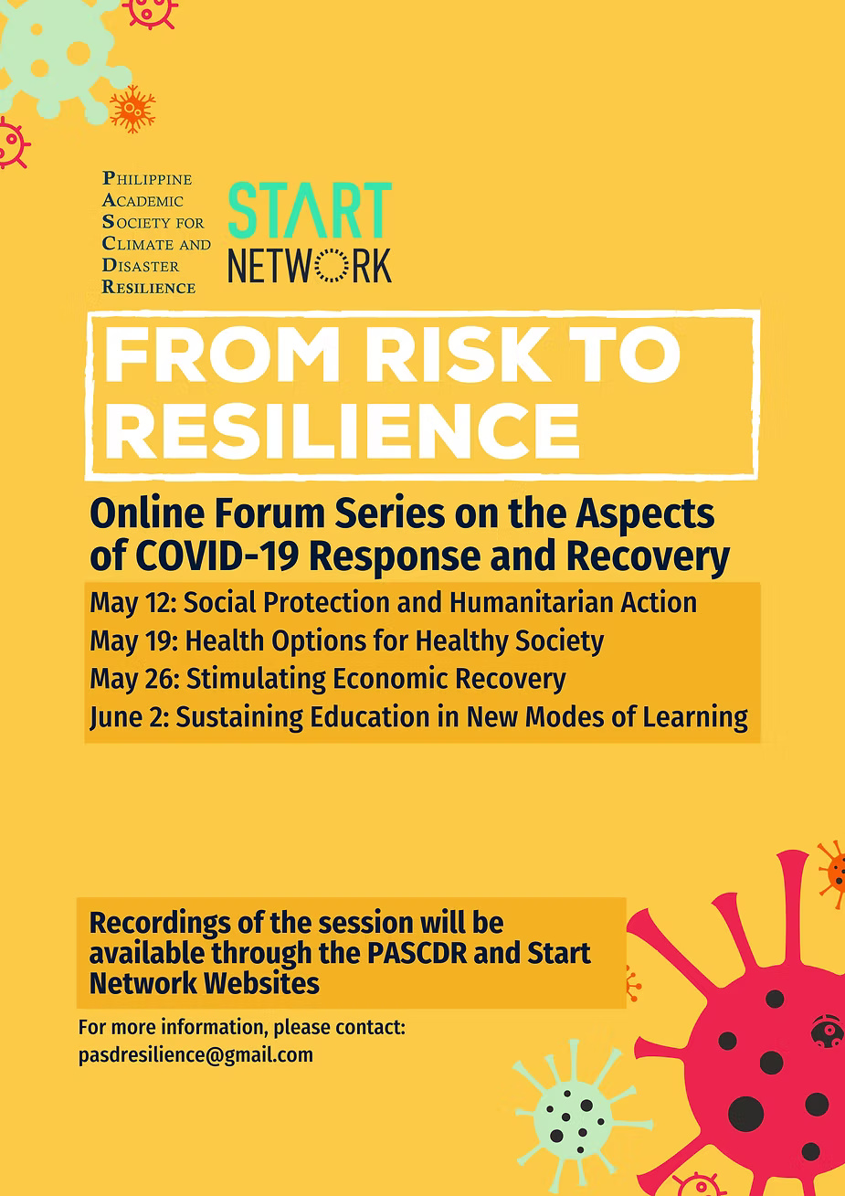 From Risk to Resilience: Online Forum Series on the Aspects of Covid-19 Response and Recovery