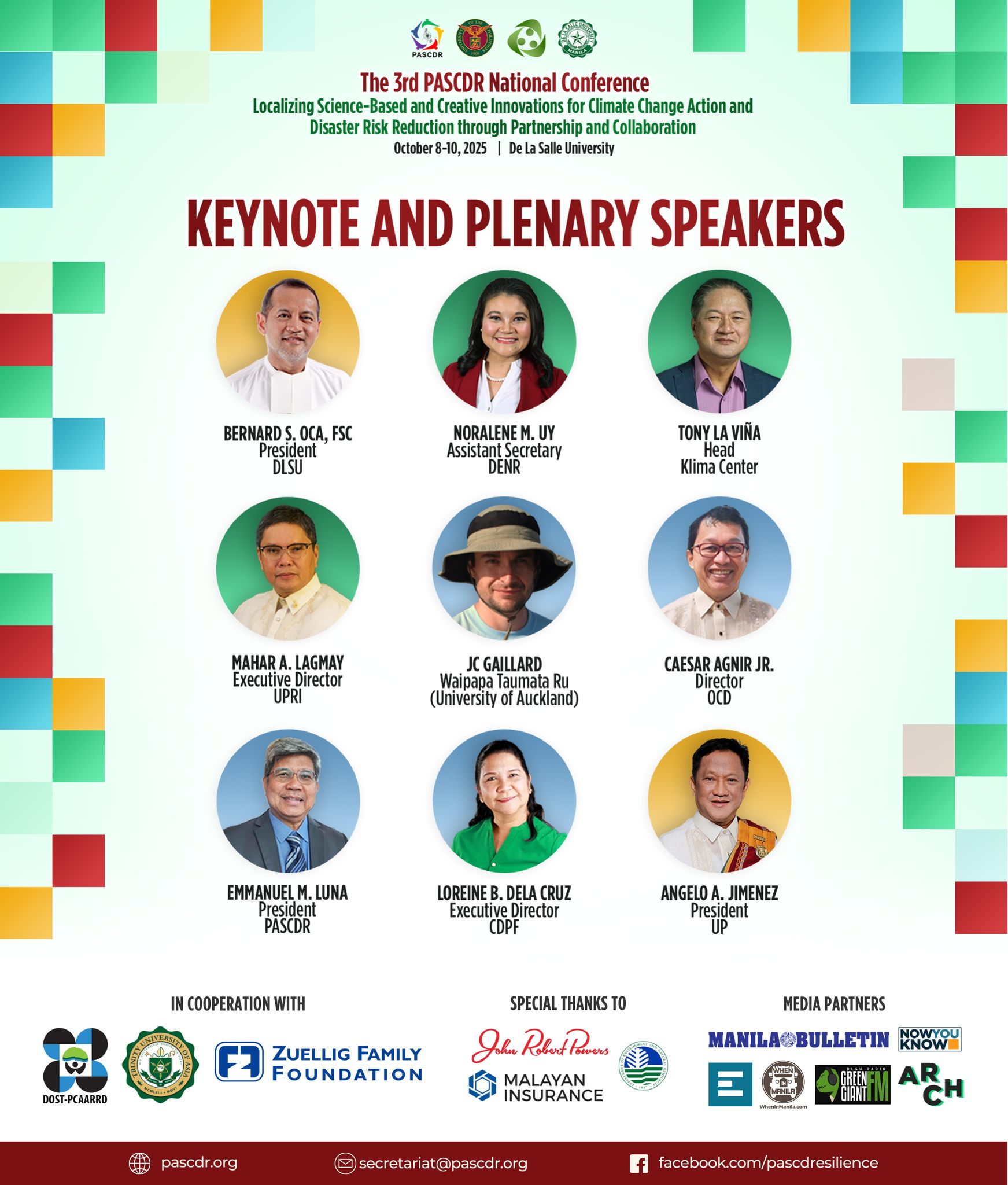 Meet the Keynote and Plenary Speakers for the 3rd PASCDR Conference